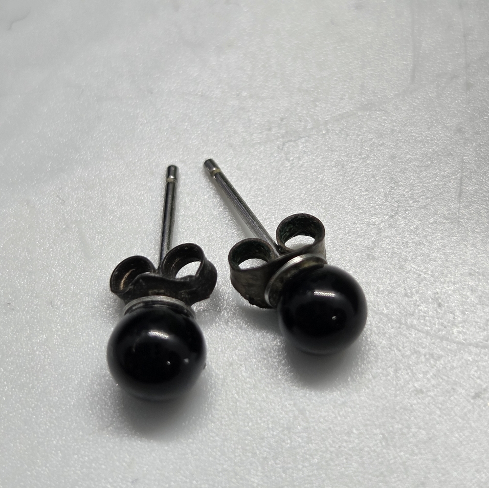 Stone and Pearl Pierced Earrings, 6 Pairs - Picture 6 of 10